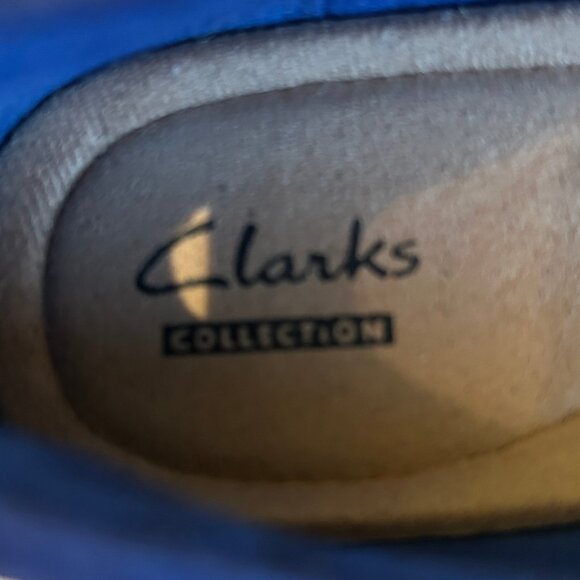 NEW (NWOT) Clarks Propose Spire blue suede ballet flats sz 7.5 - Picture 4 of 16